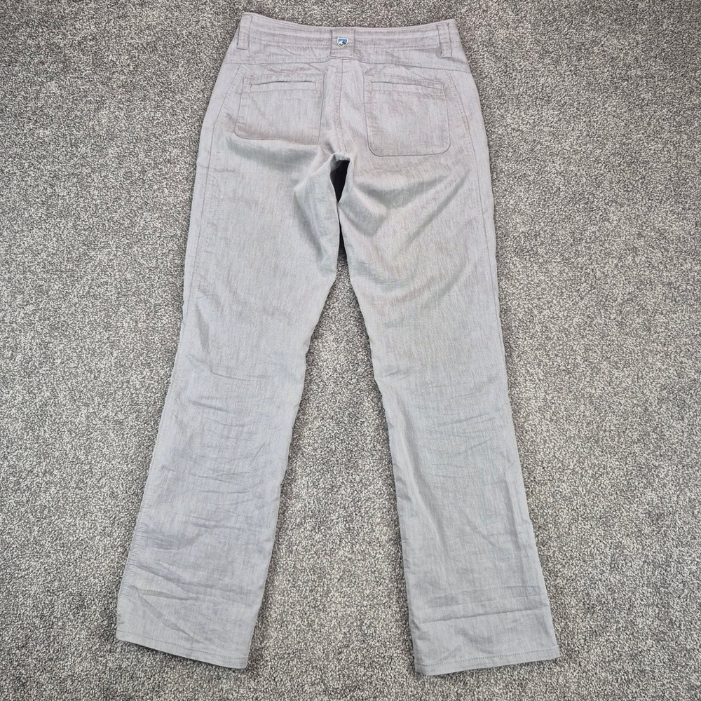 KUHL Cabo Pants Womens 0 Short Gray Linen Blend Lightweight Hiking Outdoors - Picture 2 of 10